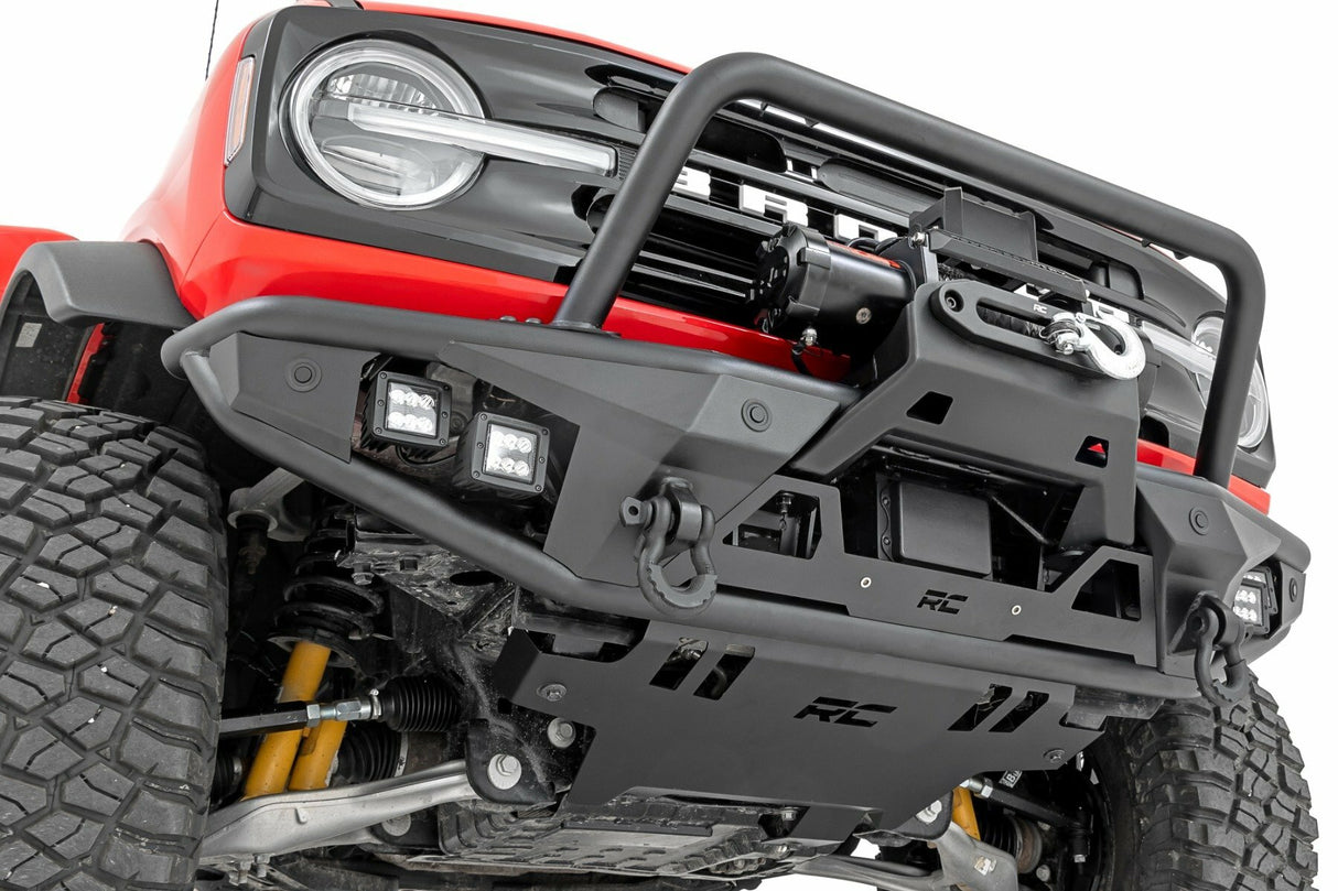 Rough Country - Front Bumper - Tubular - w Winch Plate - Ford Bronco (21-23) - 51205