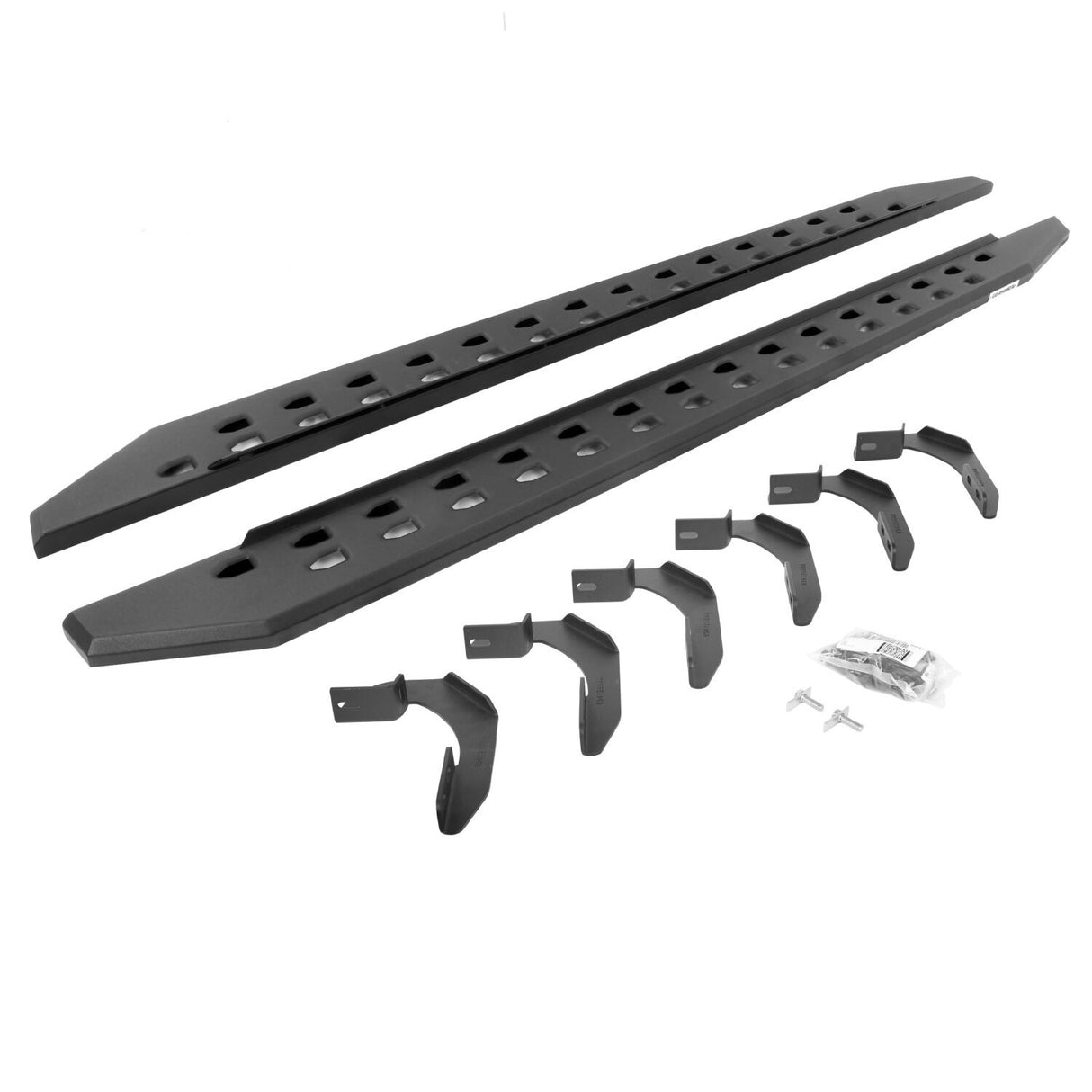 Go Rhino - RB20 Slim Running boards - Complete Kit: RB20 Slim Running board + Brackets - 69434668SPC