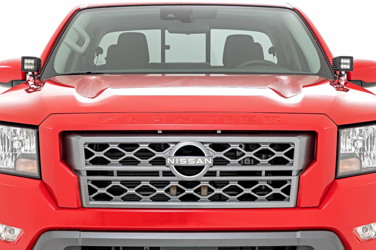Rough Country - LED Light Kit - Ditch Mount - 2" Black Pair - White DRL - Nissan Frontier (22-23) - 71066