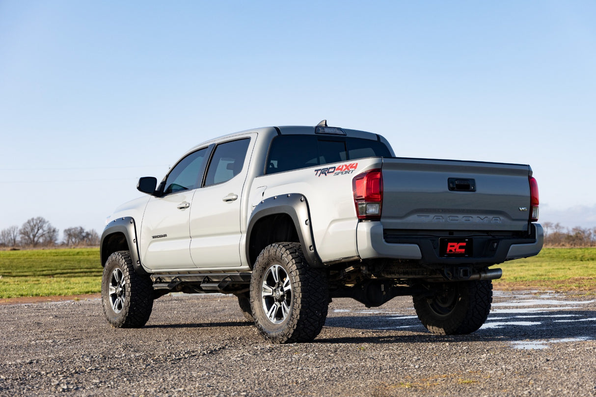 Rough Country - Pocket Fender Flares - 1D6 Silver Sky Metallic - Toyota Tacoma (16-23) - F-T11621A-1D6