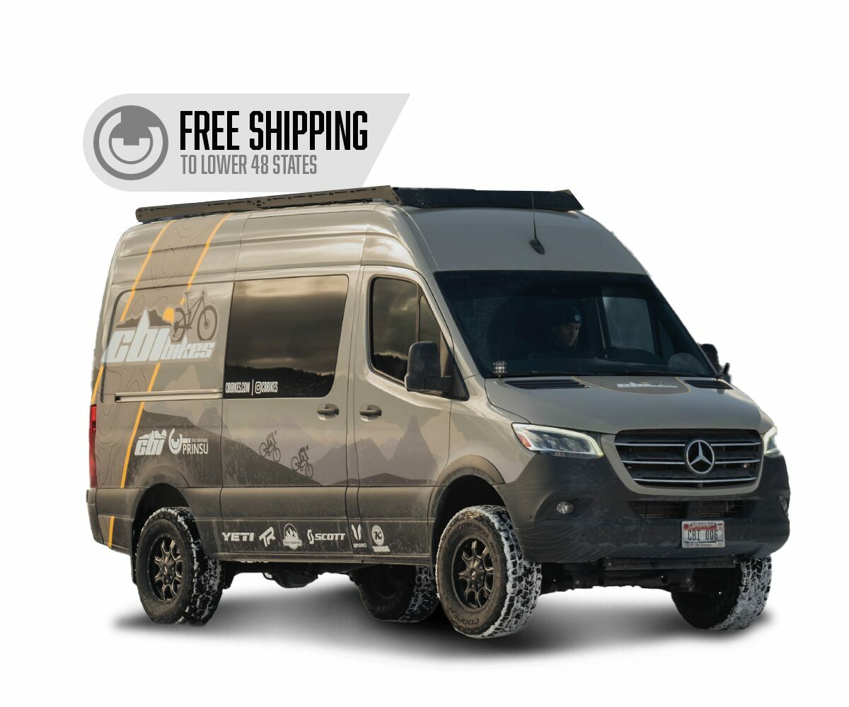 Prinsu - Sprinter Van 144 Prinsu Roof Rack / Cutout for 50" Light Bars / Drill In Kit - 400-000-023-002