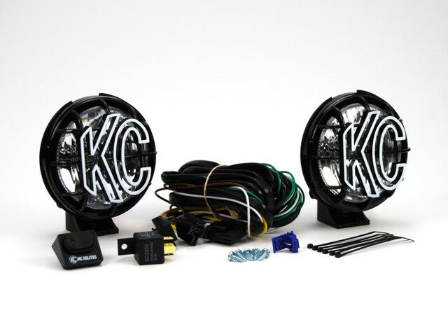 KC Hilites - 5" Apollo Pro Halogen Pair Pack System - Black - KC #451 (Spread Beam) - 451