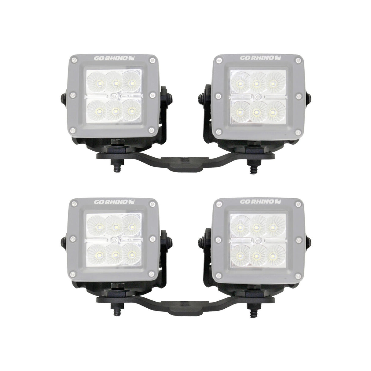 Go Rhino 731030T - XE Hood Hinge Light Mount - Textured Black