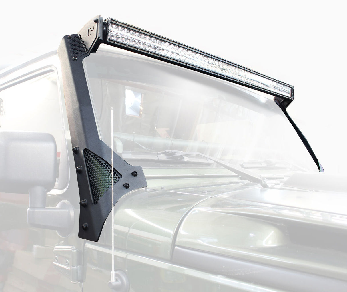 Go Rhino 730503T - XE Windshield Light Bar Mount - Textured Black
