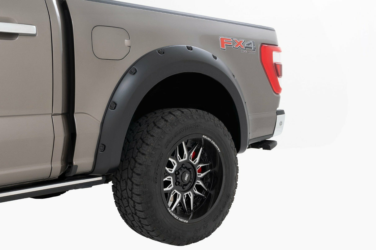 Rough Country - Pocket Fender Flares - KU Area 51 - Ford F-150 2WD/4WD (2021-2024) - F-F20911B-KU