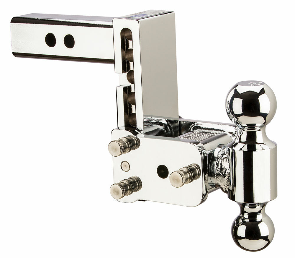 B&W Trailer Hitches - TS10037C B&W Tow And Stow Dual Ball 2" Adj Ball Mount 5" Drop/5-1/2" Rise, Chrome