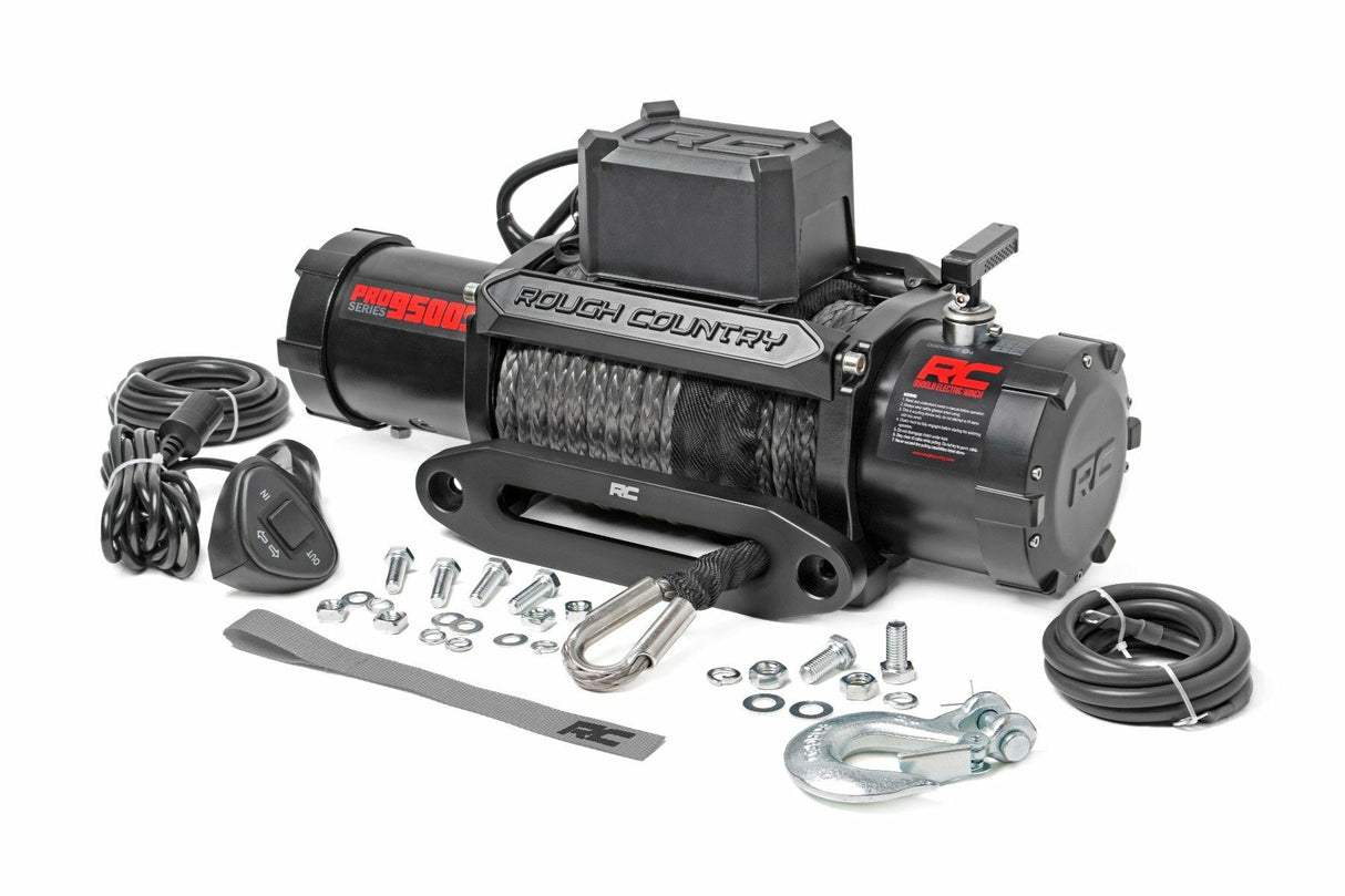 Rough Country 9500-Lb Pro Series Winch - Synthetic Rope