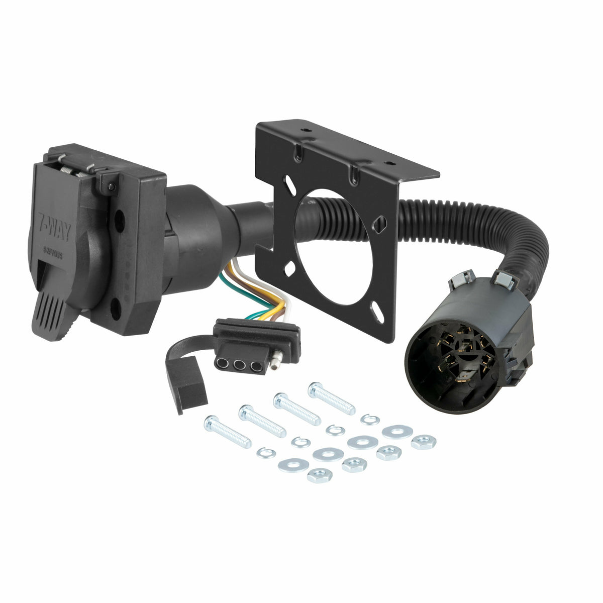 Curt - Dual-Output 7 & 4-Way Connector (Plugs into USCAR) - 55774