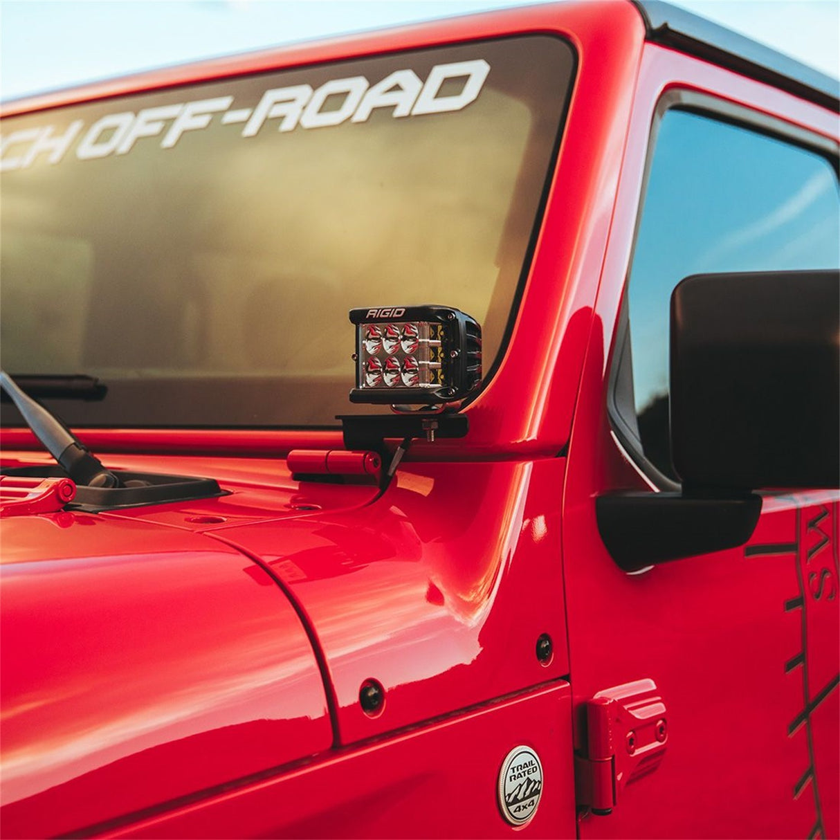 RIGID - Jeep Wrangler JL 18 A-Pillar Mounts for Pairs of D-Series, D-SS, SR-M, Ignite - 41659