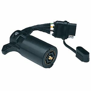 Husky Towing - 13170 7 RV Blade To 4 Wire Flat Flexible Wire With Dust Cover & Protective Wire Cover