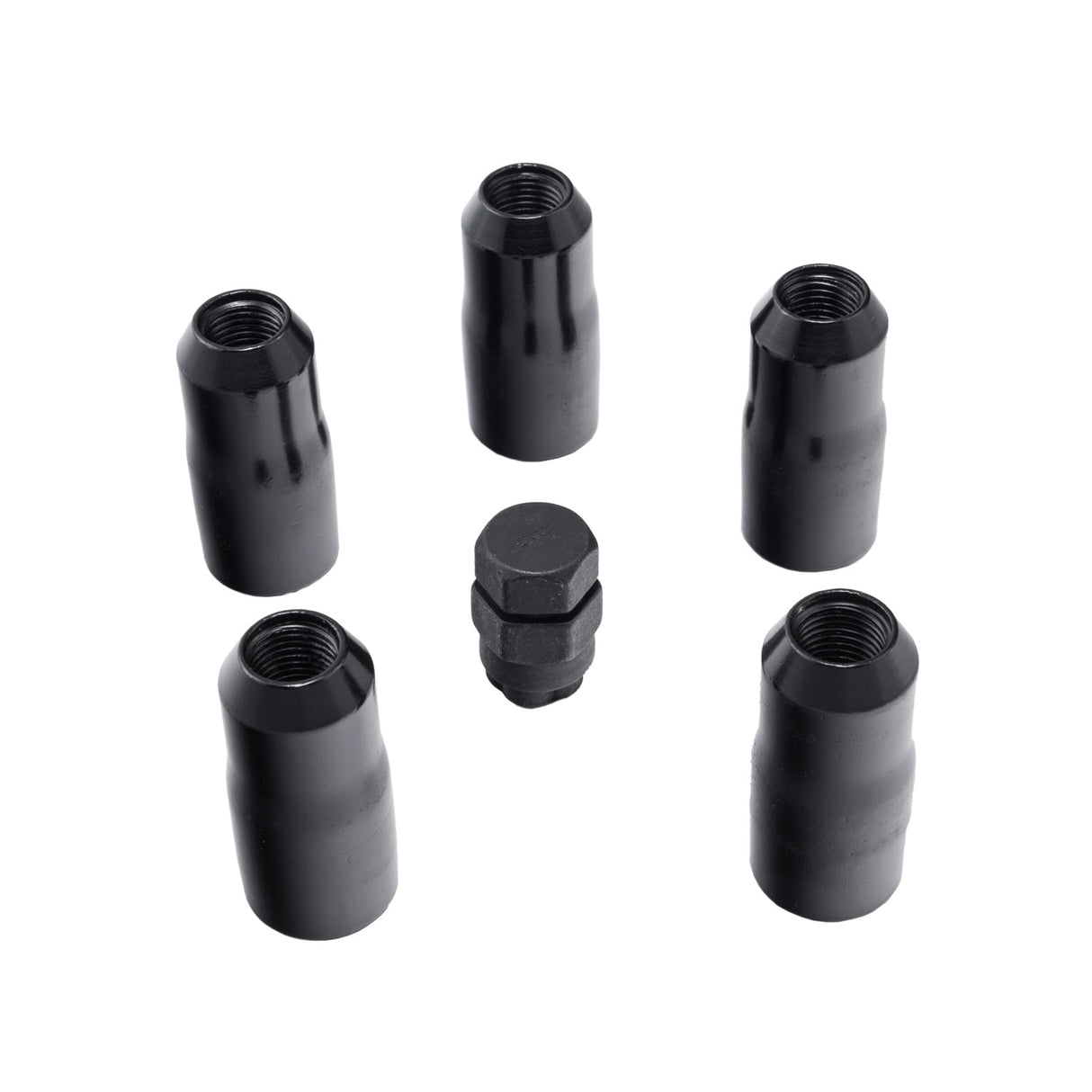 Rugged Ridge 16715.34 Wheel Lock Nut Set, 5 Nuts w/Key, Black, M14-1.5