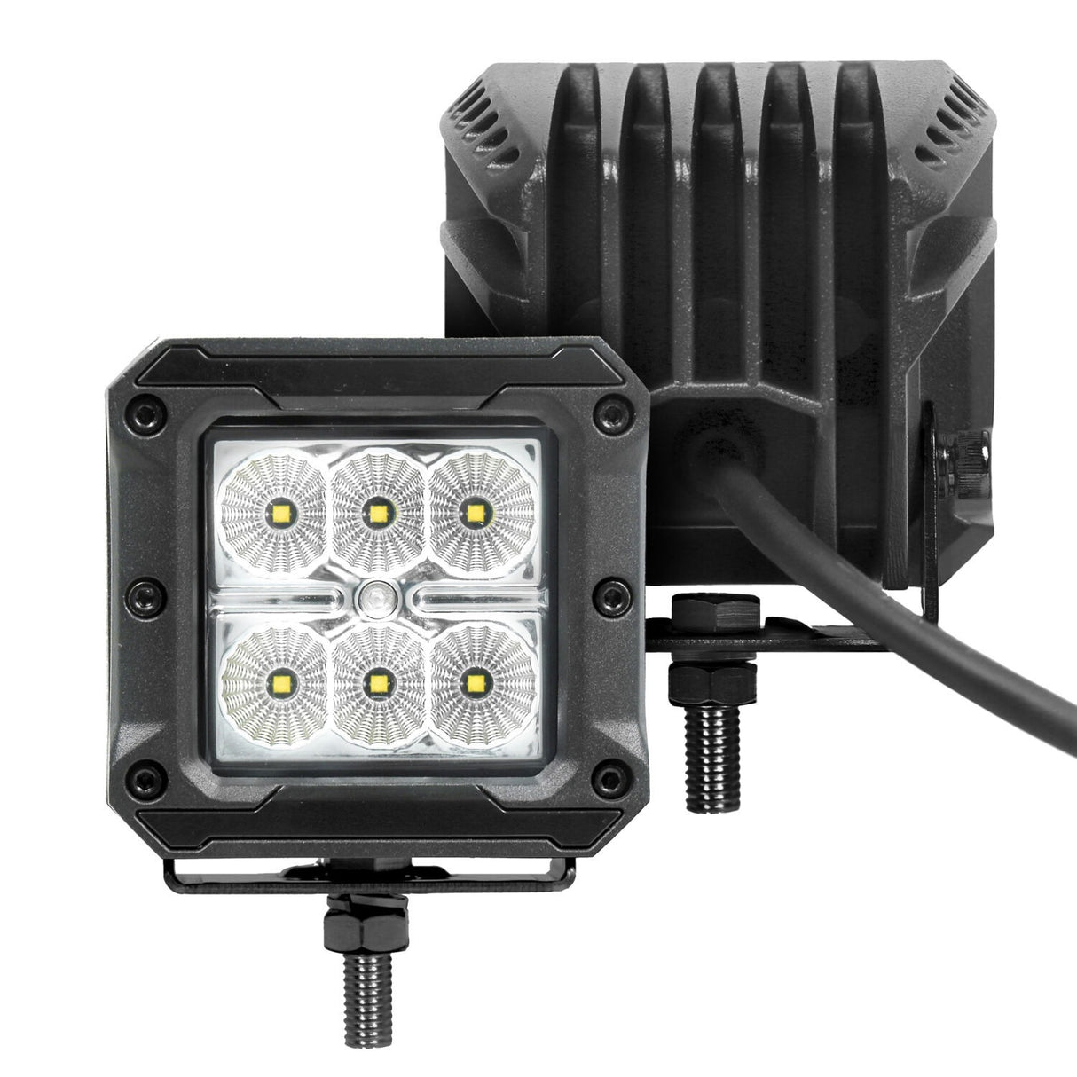 Go Rhino 751803023FCS Bright Series - 3x3 Cube LED Flood Lights, Pair