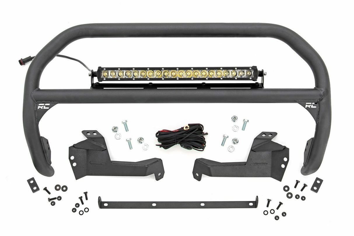 Rough Country - Nudge Bar - 20 Inch Chrome Single Row LED - Ford Bronco Sport (21-23) - 51043