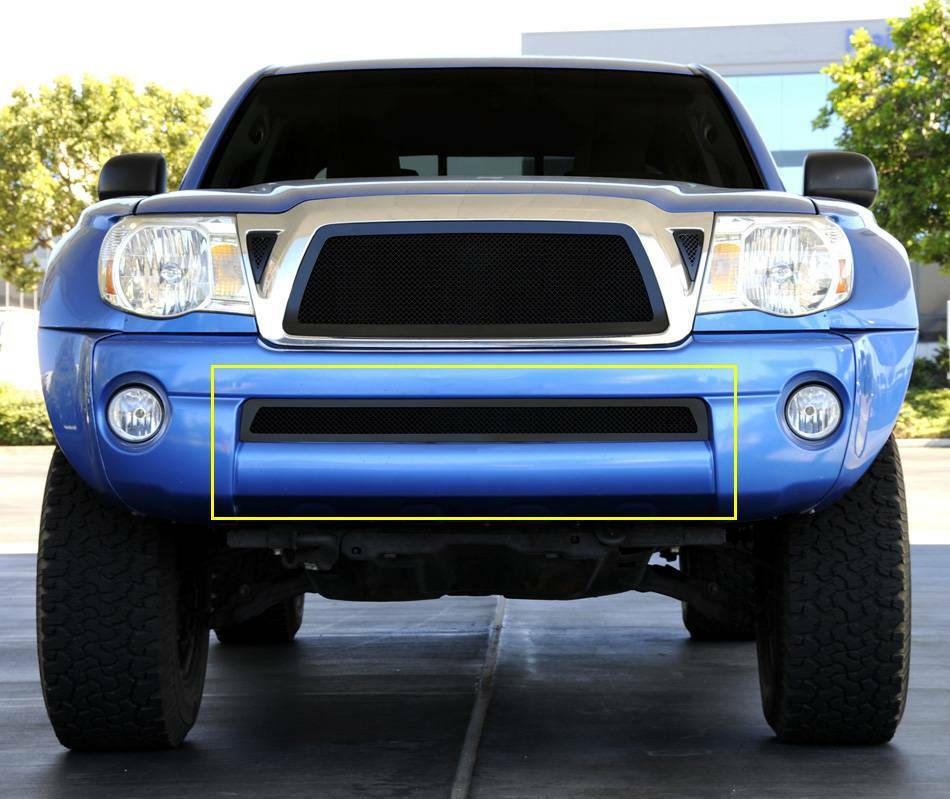 T-Rex Grilles - 1 Pc Small Mesh Mild Steel Upper Class Bumper Grille Overlay - 52895