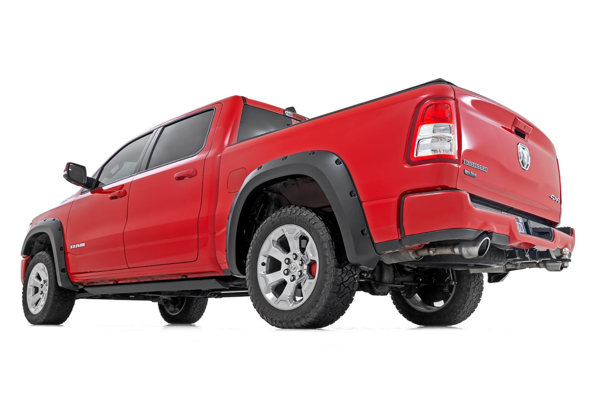 Rough Country - Pocket Fender Flares - PRV Delmonico Red - Ram 1500 2WD/4WD (2019-2024) - F-D10914A-PRV