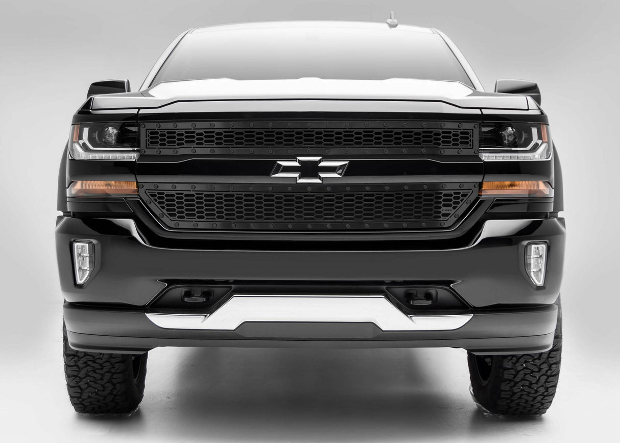 T-Rex Grilles - 2 Pc Laser Cut Pattern Mild Steel Stealth Laser X Grille Insert - 7711241-BR