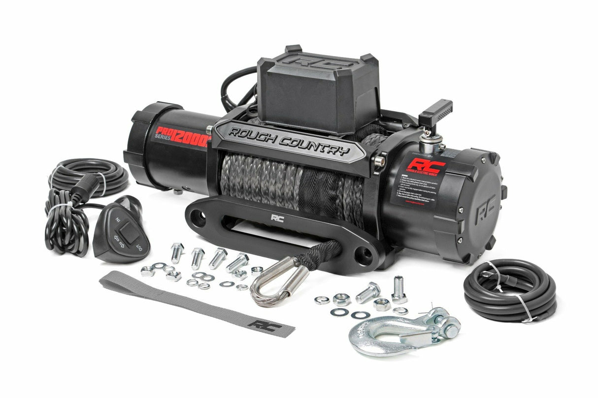 Rough Country 12000-Lb Pro Series Winch - Synthetic Rope - PRO12000S