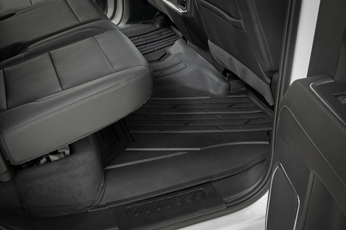 Flex-Fit Floor Mats - FR & RR - FR Bucket - Crew - Chevy/GMC 1500/2500HD/3500HD (19-24)