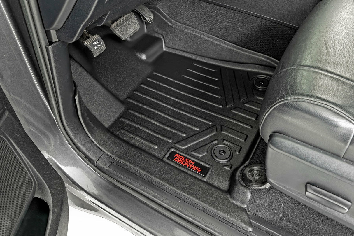 Rough Country Floor Mats - FR & RR - CrewMax - Toyota Tundra 2WD 4WD (2014-2021) - M-71770