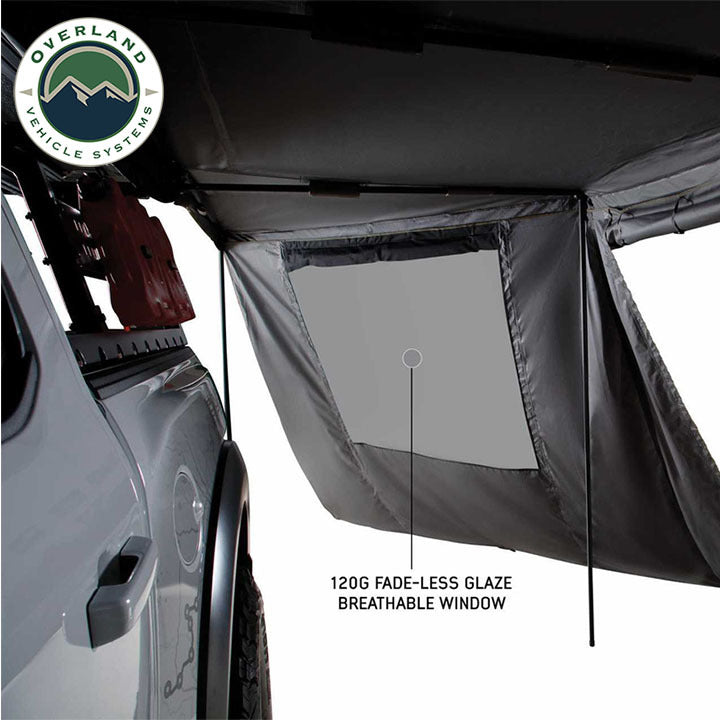 Overland Vehicle Systems - Nomadic Awning 180 Degree Side Wall with Window - 18159910