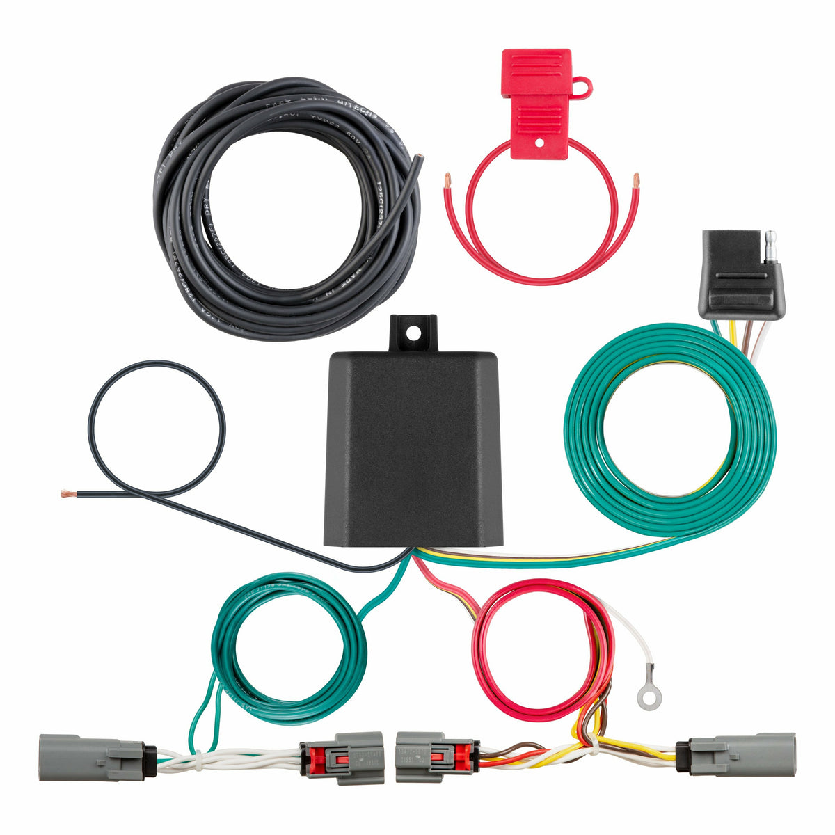 Curt - 56487 Custom Wiring Harness, 4-Way Flat Output, Select Mazda CX-5, CX-50