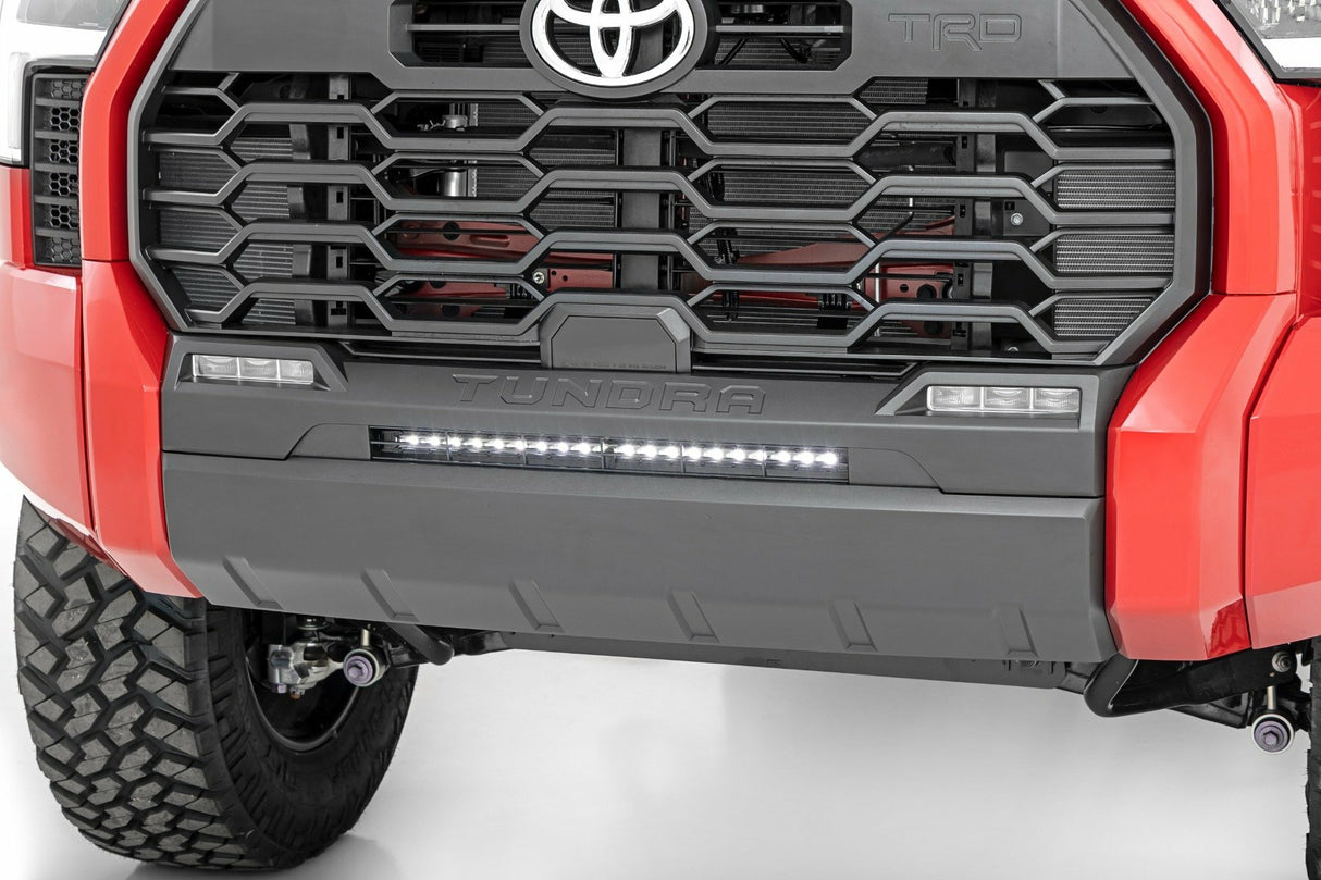 Rough Country - LED Light Kit - Bumper Mount - 20" Black Slim Line - Toyota Tundra (22-24) - 71077