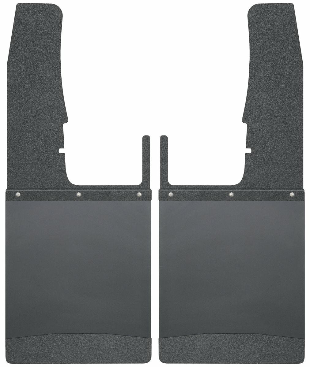 Husky Liners - Kick Back Mud Flaps Front 12in. Wide - Black Top and Black Weight - 17103