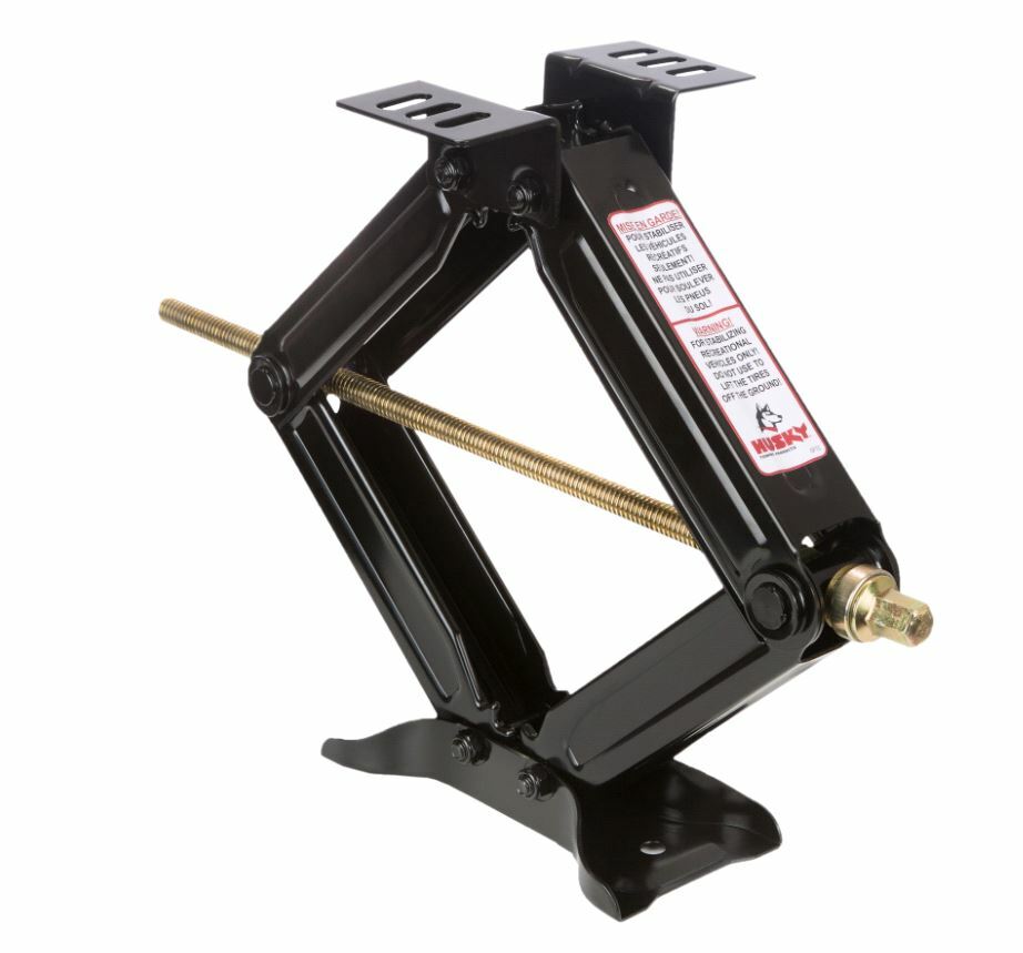 Husky Towing 88135 Scissor Mechanical 5000 LB Capacity 20" Height Powder Coated Black Steel Single