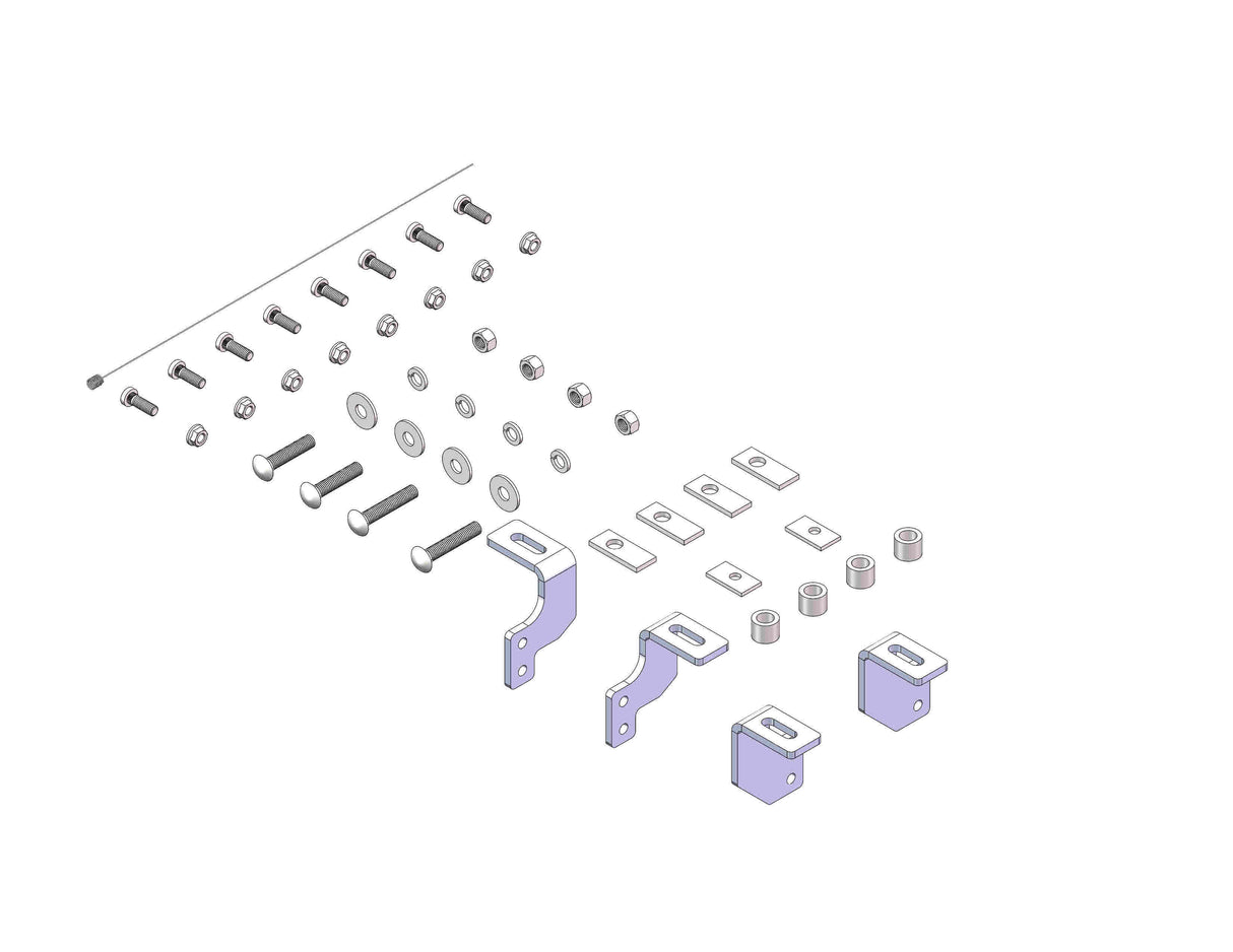 Husky Towing 31412 Bracket 4 Piece Bolt-On Drilling Required
