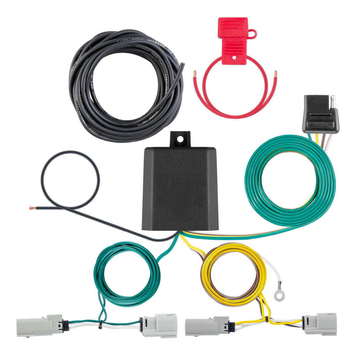 Curt - Custom Wiring Harness, 4-Way Flat Output, Select Ford Transit 350, 350 HD Dually - 56548