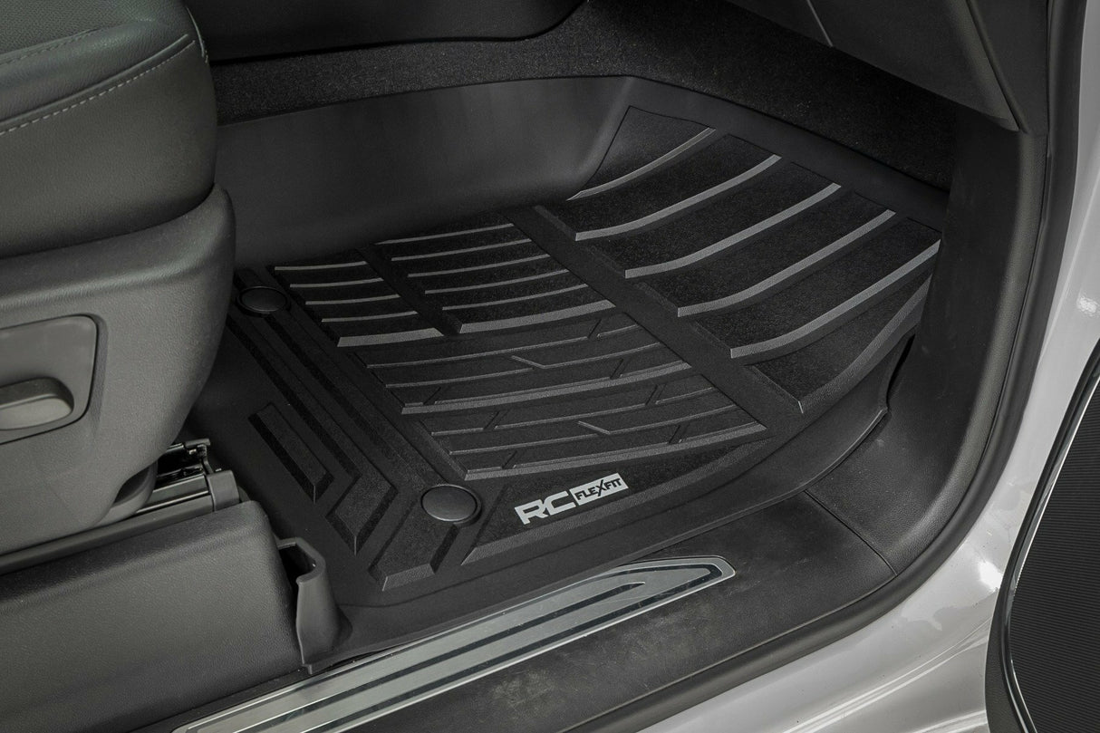 Flex-Fit Floor Mats - FR & RR - FR Bucket - Crew - Chevy/GMC 1500/2500HD/3500HD (19-24)