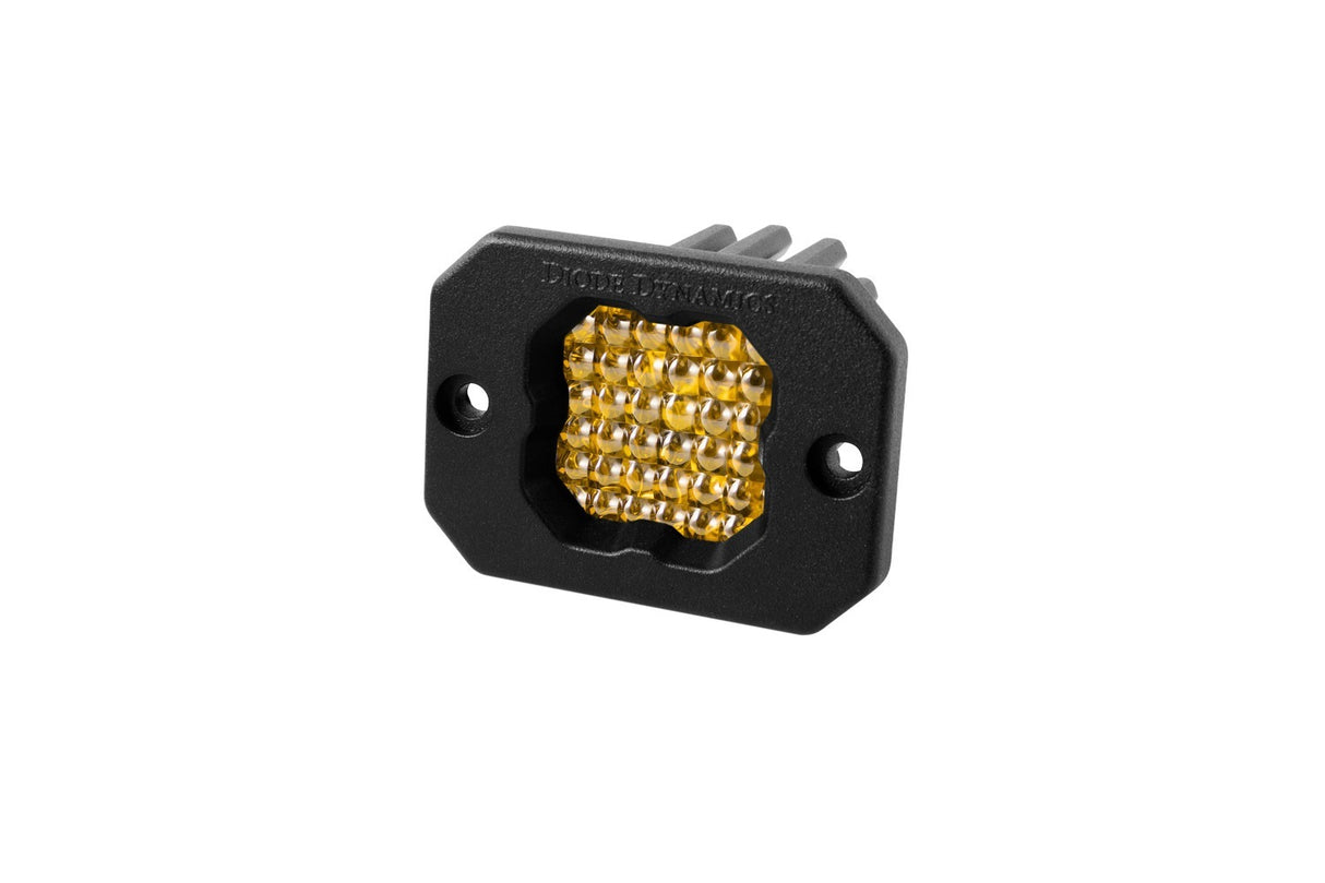 Diode Dynamics - Stage Series C1 LED Pod Sport Yellow Flood Flush ABL (single) - DD6473S