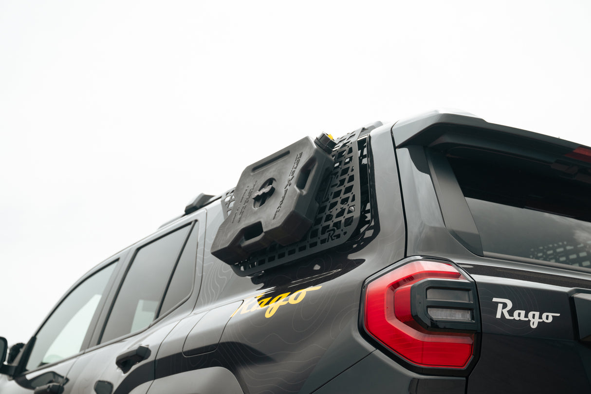 Rago Fabrication - 2025+ Toyota 4Runner Exterior Molle Storage Panels for Factory Roof Rails - Driver Side - AC7109301NA