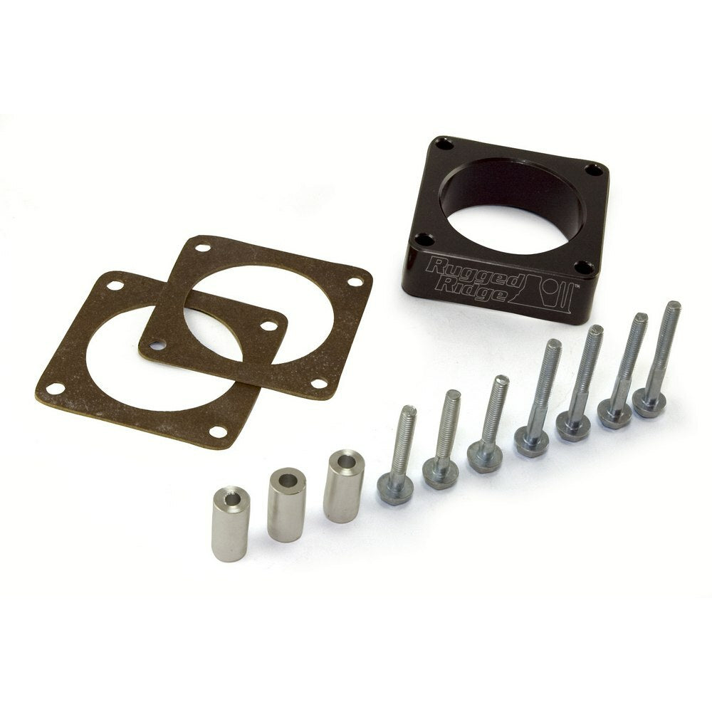 Rugged Ridge 17755.01 Throttle Body Spacer; 91-06 Jeep Wrangler/Cherokee XJ/YJ/TJ
