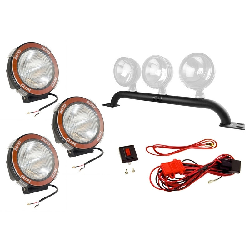 Rugged Ridge - 6 Inch Slim Front Bumper Light Bar Kit; 97-06 Jeep Wrangler TJ - 12495.08