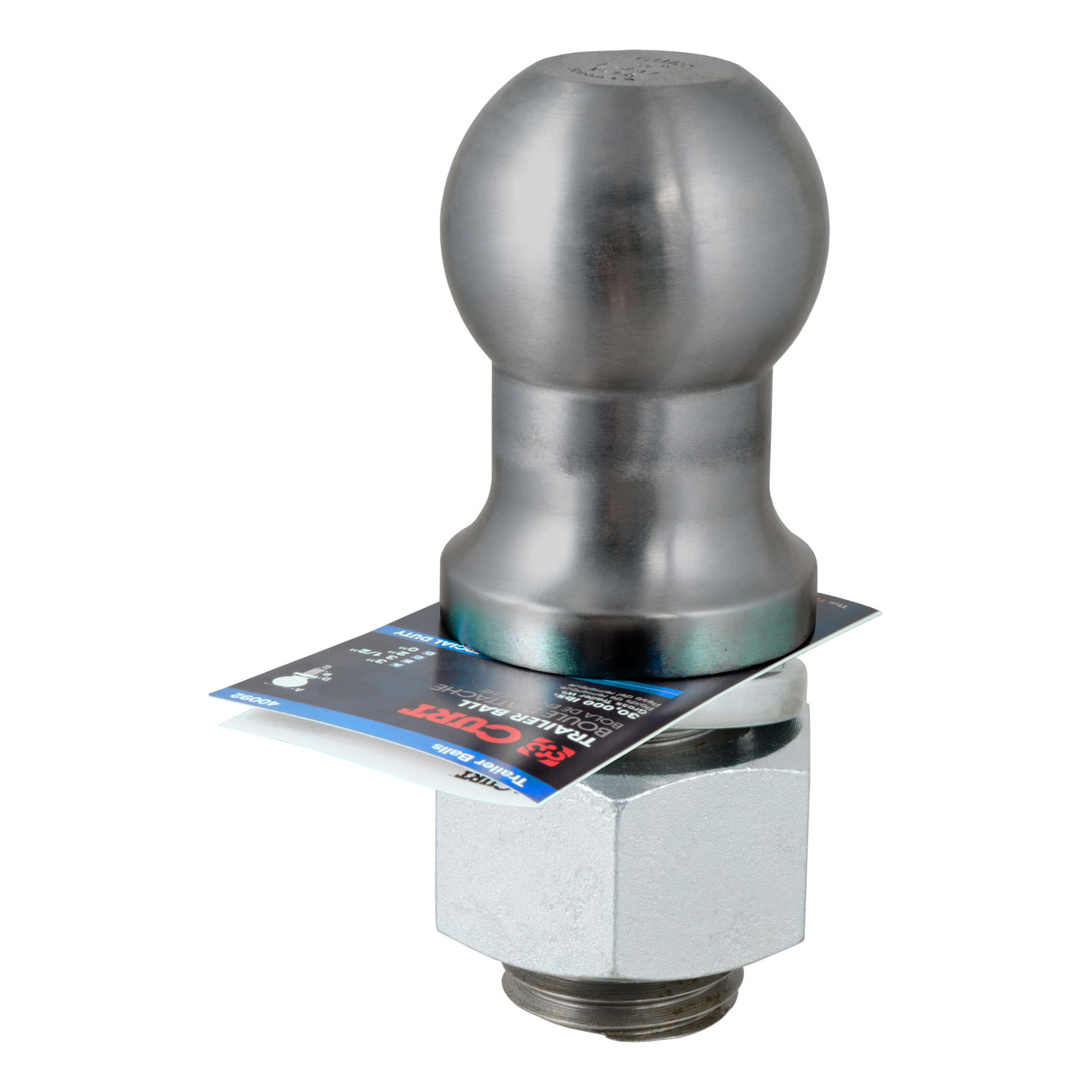 Curt - 3" Trailer Ball (2" x 3-1/4" Shank, 30,000 lbs., Raw Steel) - 40089