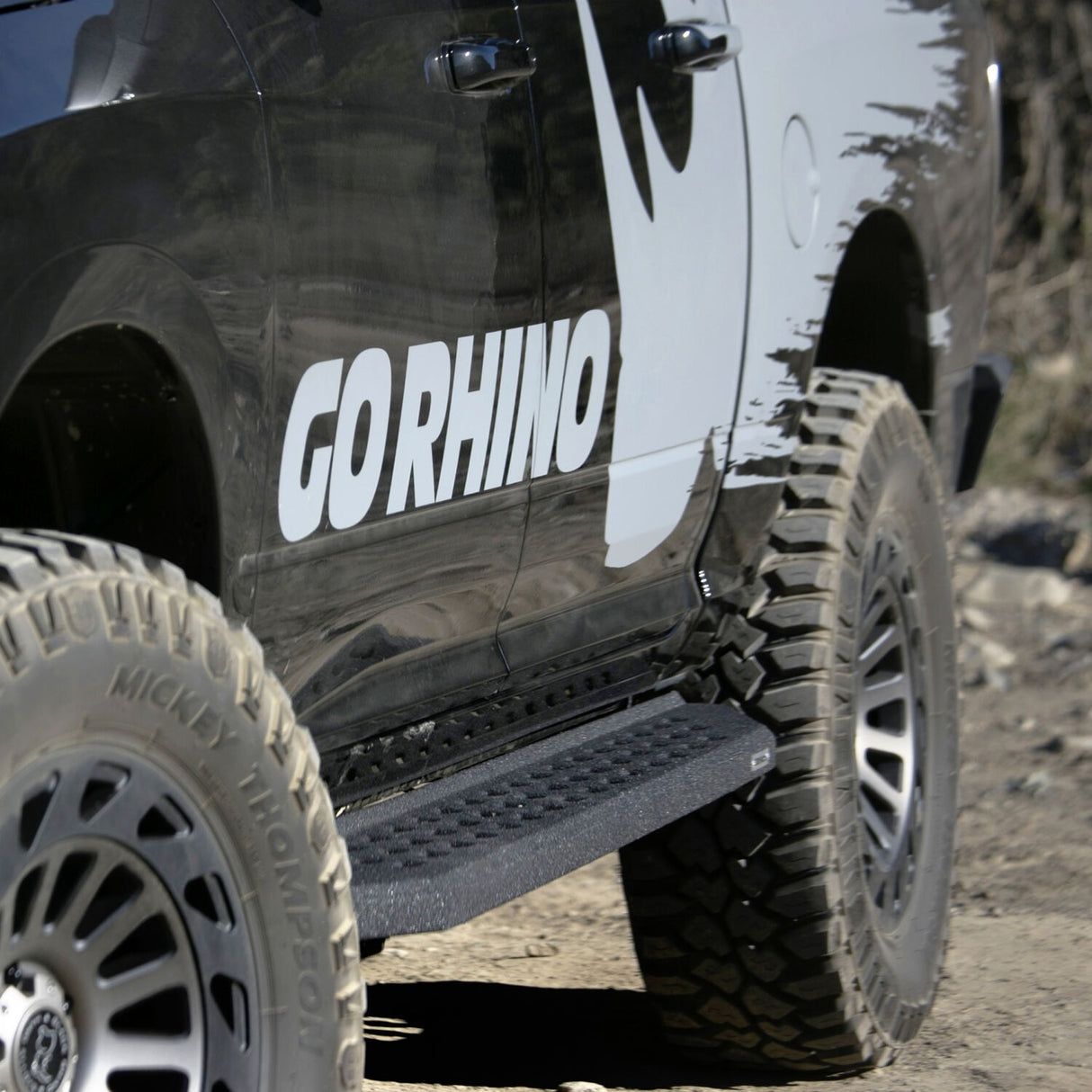 Go Rhino - 69404787T - RB20 Running Boards With Mounting Brackets - Protective Bedliner Coating