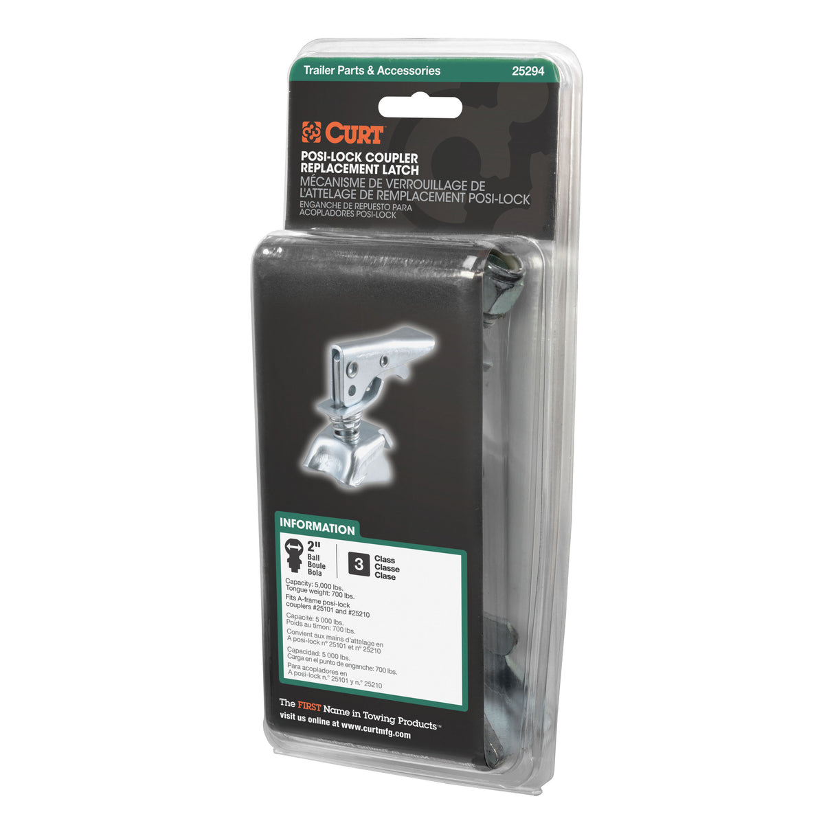 Curt - Replacement 2" Posi-Lock Coupler Latch for A-Frame Couplers - 25294