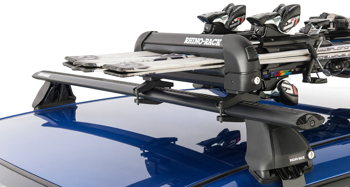 Rhino Rack - Roof Top Ski and Snowboard Carrier - 3 skis or 2 snowboards - 573