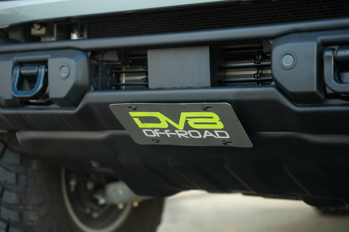 DV8 Offroad - Ford Bronco Capable Bumper Slanted Front License Plate Mount - LPBR-05