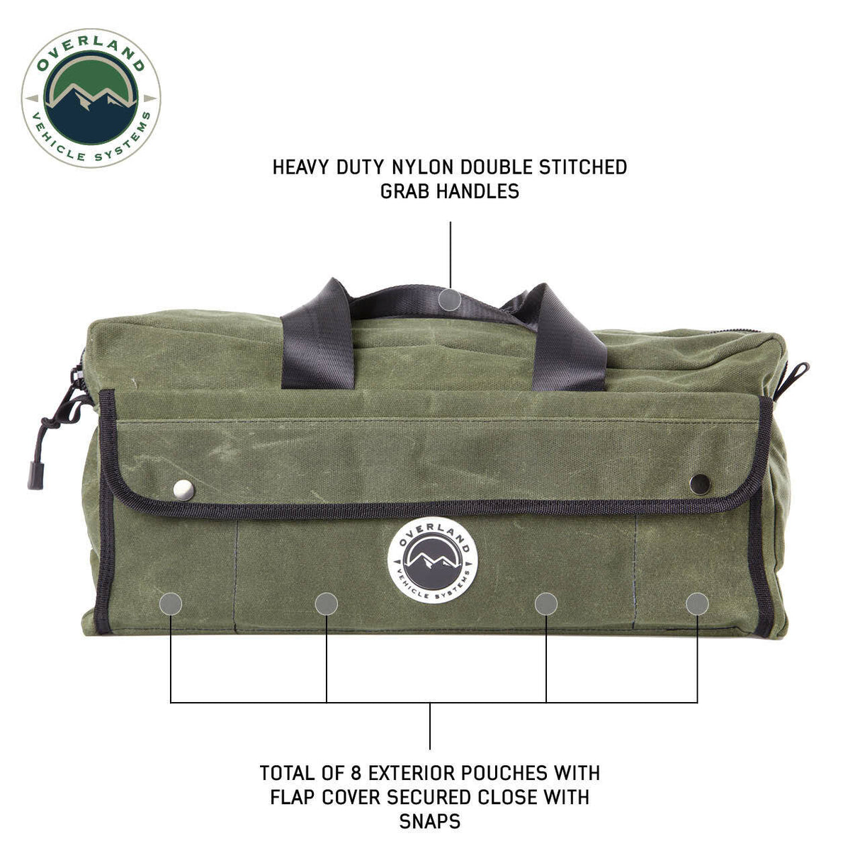 Overland Vehicle Systems - Organize With Wax Canvas Small Duffle Bag - 21169941