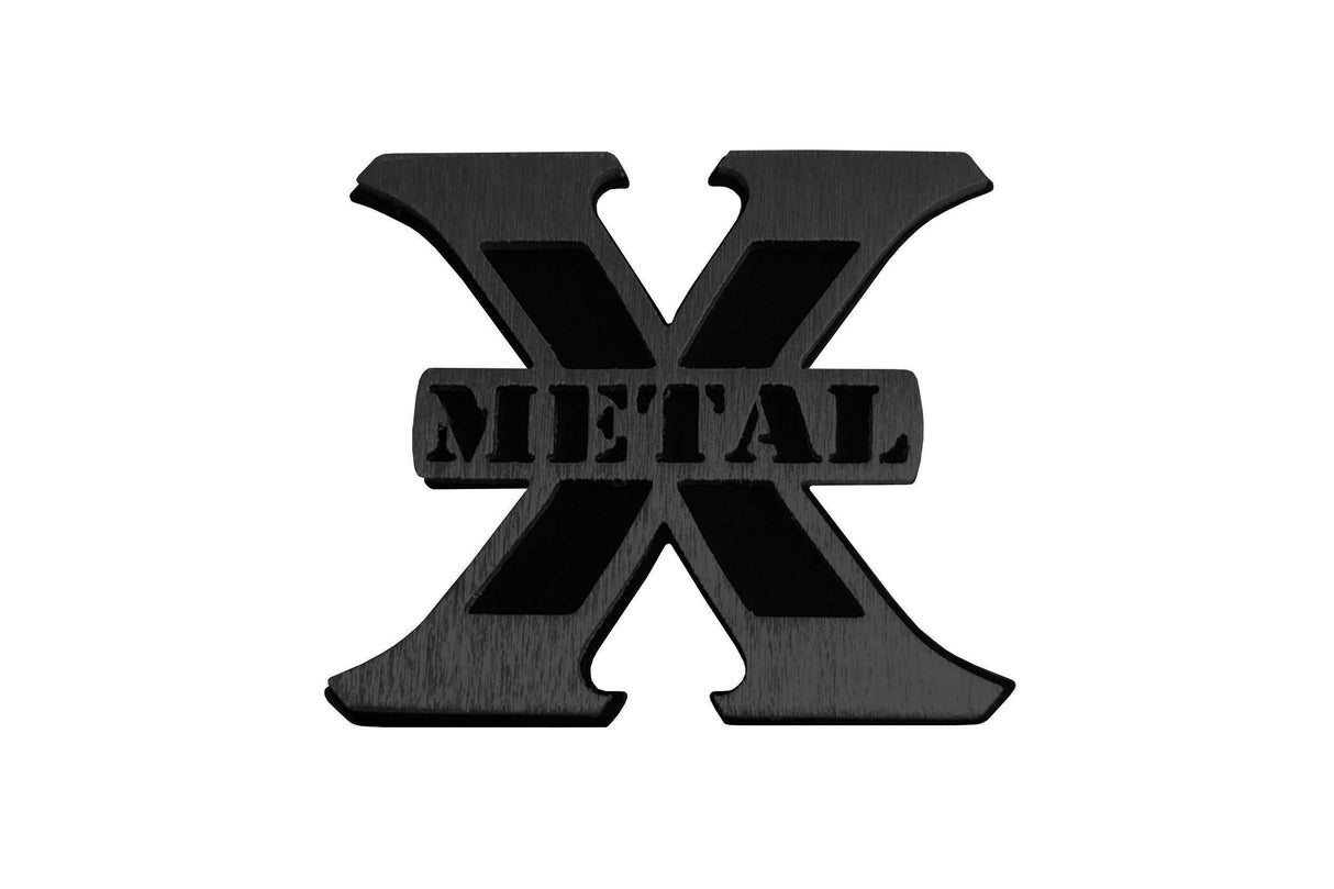 T-Rex Grilles - Medium Black X-Metal Logo Mild Steel, 1 Pc, Bolt-On - 6710016B