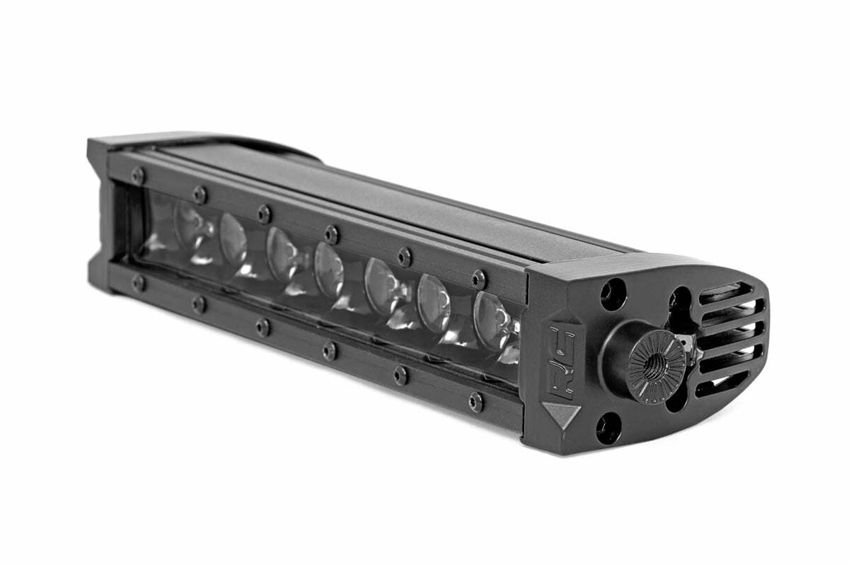 Rough Country - Black Series LED Light Bar - Amber DRL - 8 Inch - Single Row - 70718BLDRLA