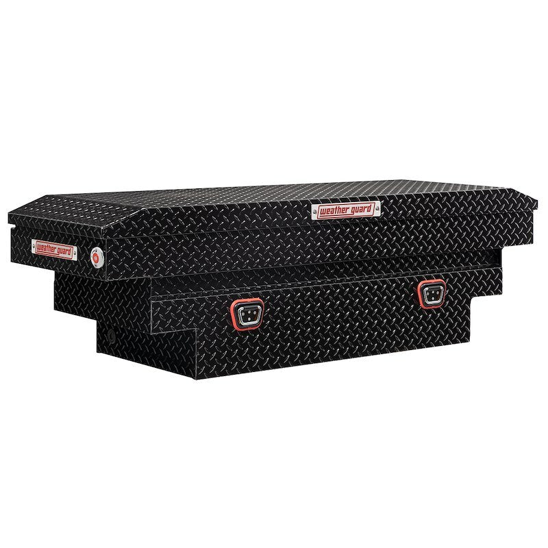 Weather Guard - Model 137-5-04 Saddle Box, Aluminum, Compact Deep, Gloss Black, 9.0 cu ft - 137-5-04