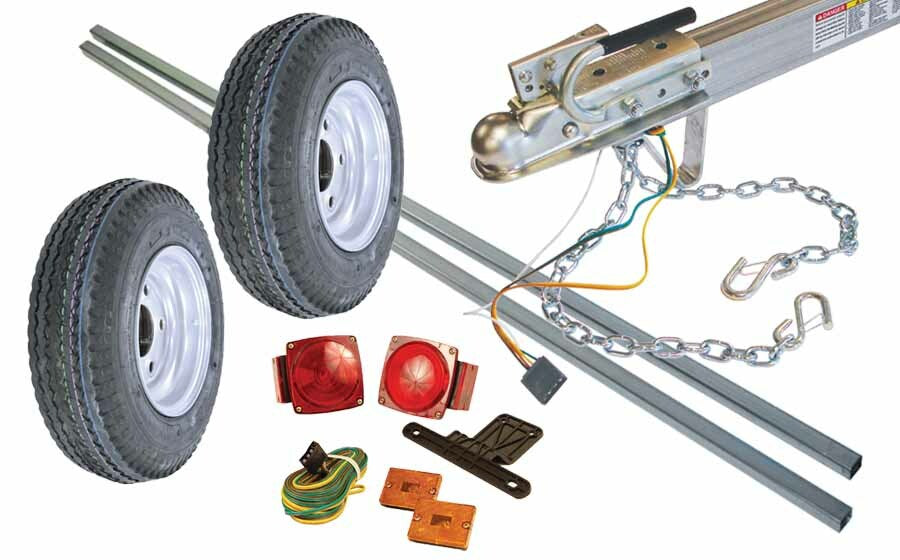 Malone - EcoLight 4 Kayak Trailer Package (1 Stacker & 4 sets foam blocks) - MPG586XL