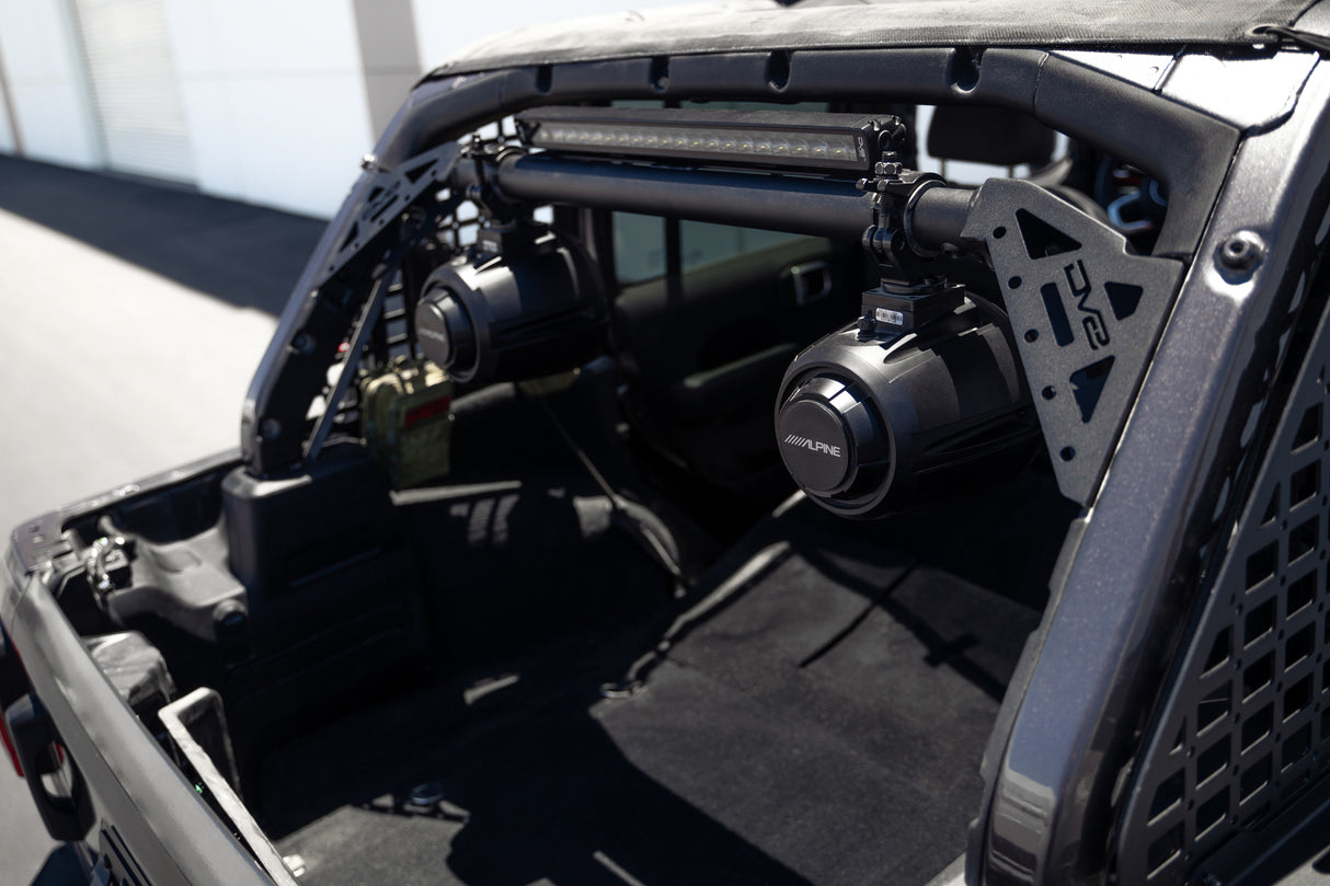 DV8 Offroad - Jeep Wrangler JL Rear Speaker & Light Bar Mount - SBJL-01