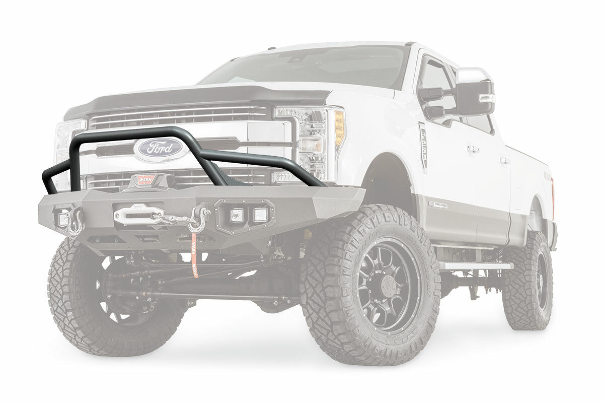 Warn - 100472 Powder Coated Black Steel With Brush Guard Skid Plate Step Plate