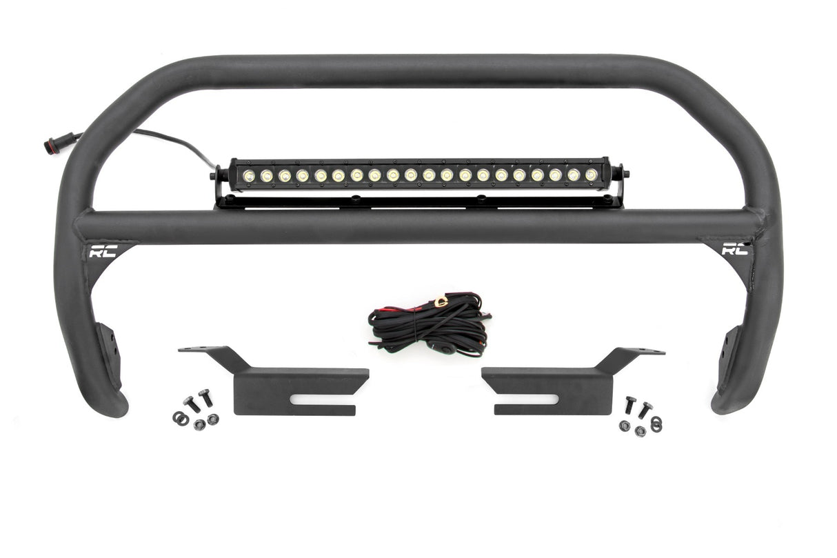 Rough Country - Nudge Bar - 20 Inch Black Single Row LED - Ford Bronco 4WD (21-23) - 51046