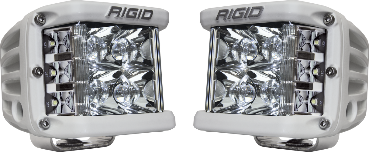 RIGID D-SS PRO Side Shooter, Spot Optic, Surface Mount, White Housing, Pair