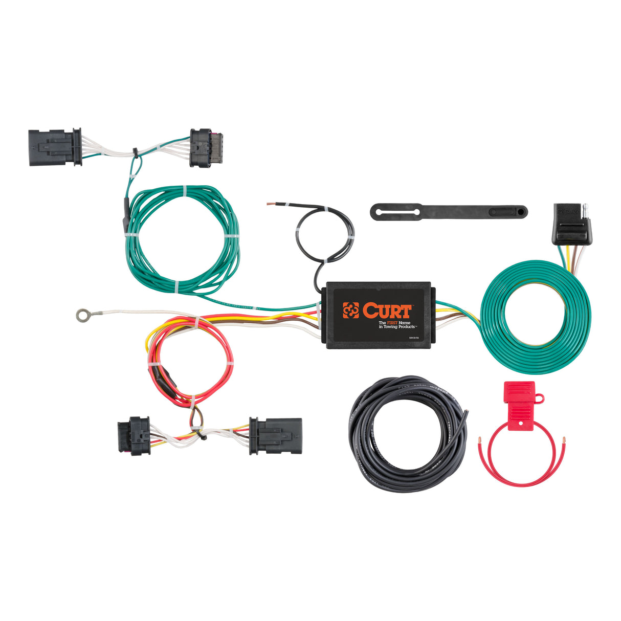 Curt - Custom Wiring Harness, 4-Way Flat Output, Select Fiat 500X - 56308